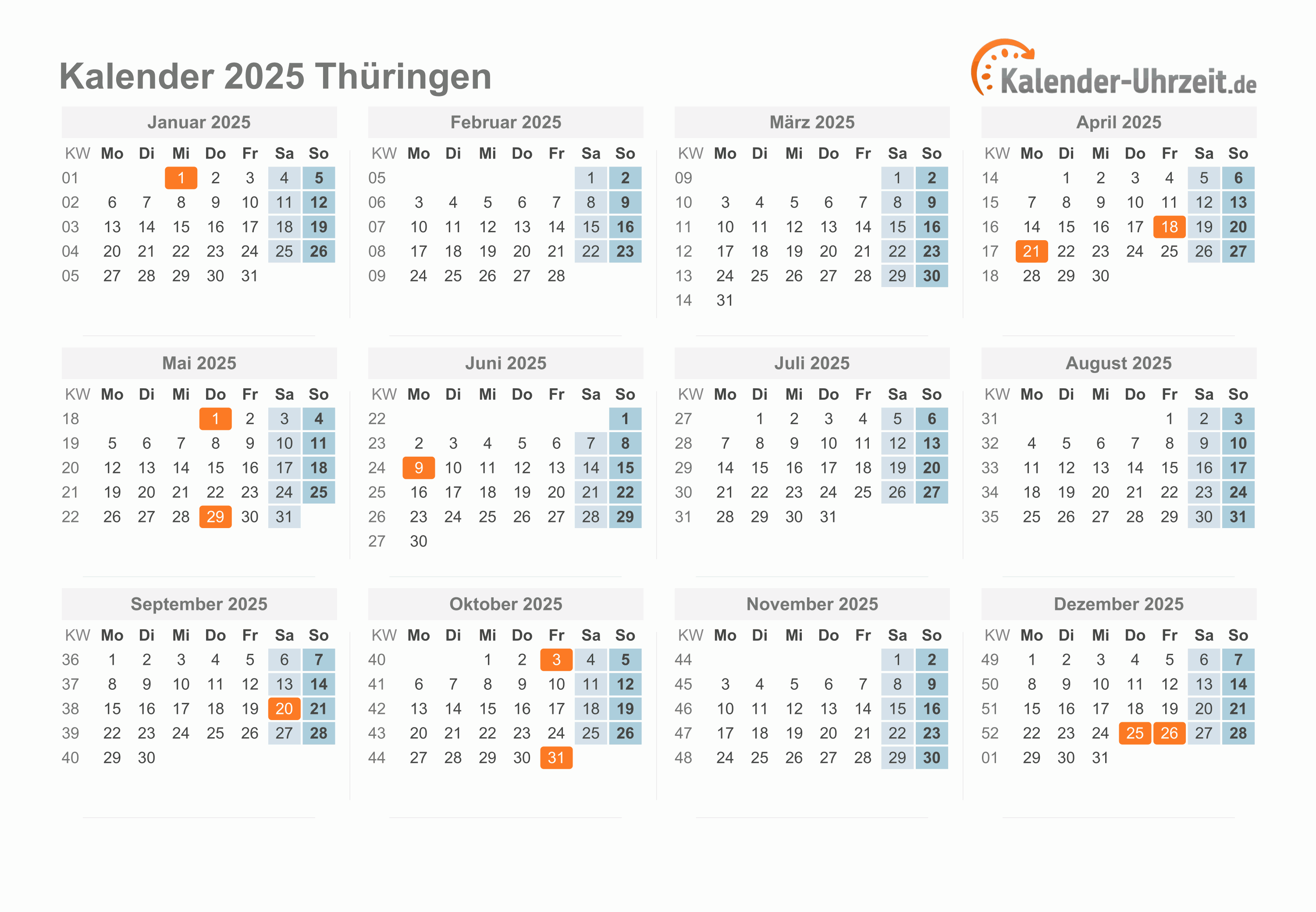 Feiertage In Thüringen 2025: Ein Überblick über Die Gesetzlichen