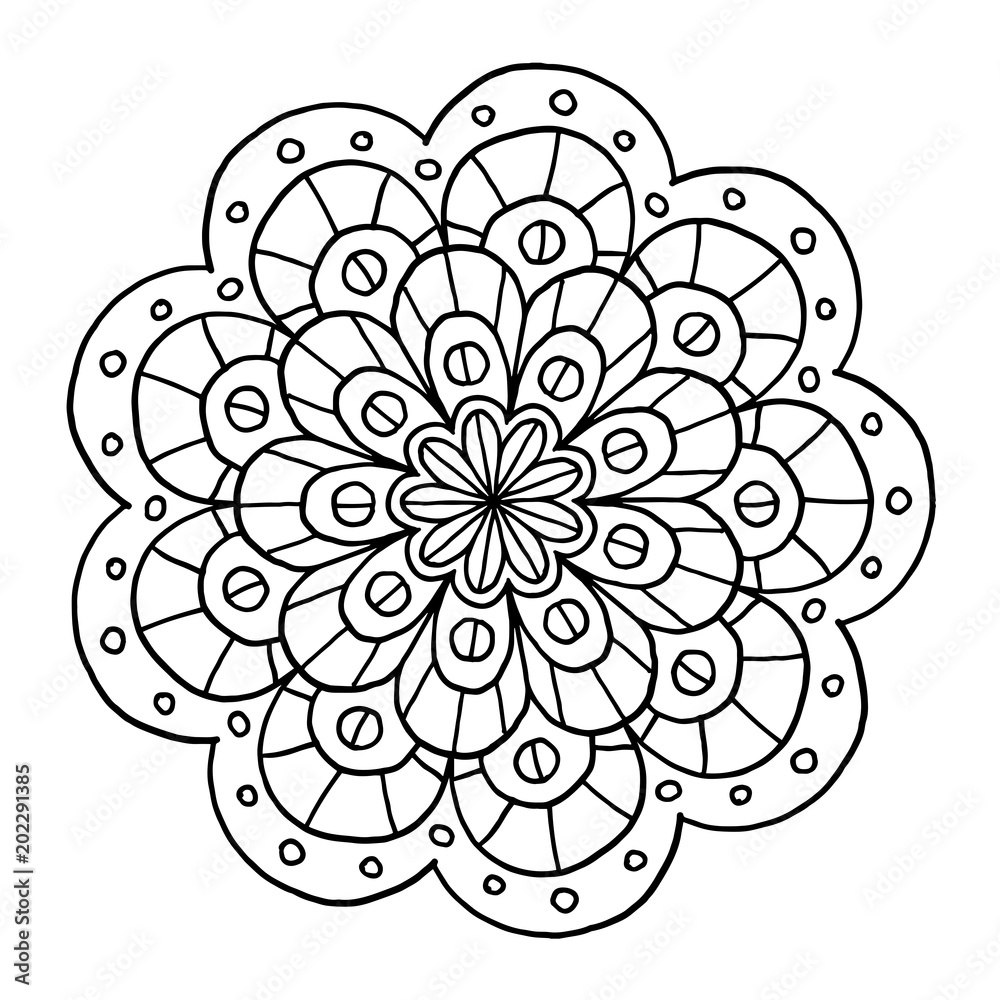 Mandala Ausmalbild Stock Vector | Adobe Stock